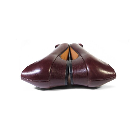 VTG Salvatore Ferragamo Boutique Vara Bow Low Pumps Bordeaux Womens Size 7 - Picture 4 of 8